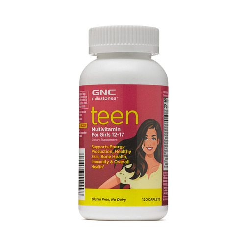 GNC 마일스톤즈 12-17세 청소년들을 위한 여성용 멀티비타민, 120 캐플릿