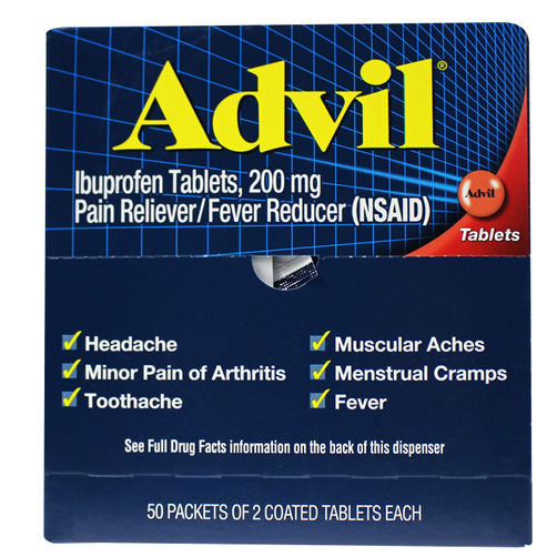 애드빌 이부프로펜 태블릿 200 mg, 50패킷(100정)