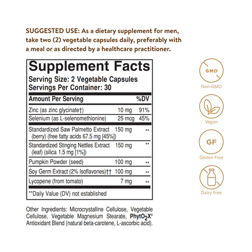 전립선 건강! 솔가 프로스테이트 서포트, 60 베지캡슐