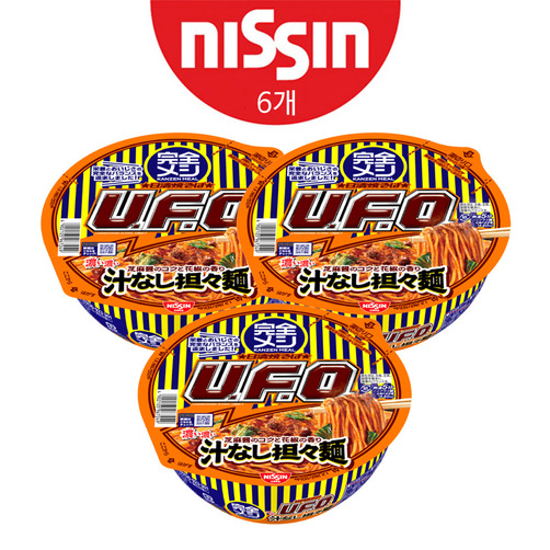 [nissin] 닛신 KANZEN MEAL 완벽한 식사 야키소바 UFO 시루나시탄탄면 6개