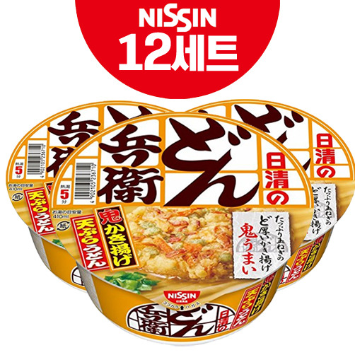 [NISSIN] 닛신 돈베이 튀김 우동 12개세트