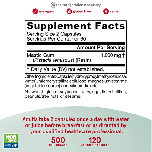 자로우 포뮬러스 위에 좋은 매스틱 검 (120 베지캡슐)
