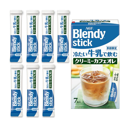 [AGF]  블렌디 스틱 찬 우유로 마시는 크리미 4종 시리즈 각 6박스 세트 - 말차 오레 6개입 × 6박스