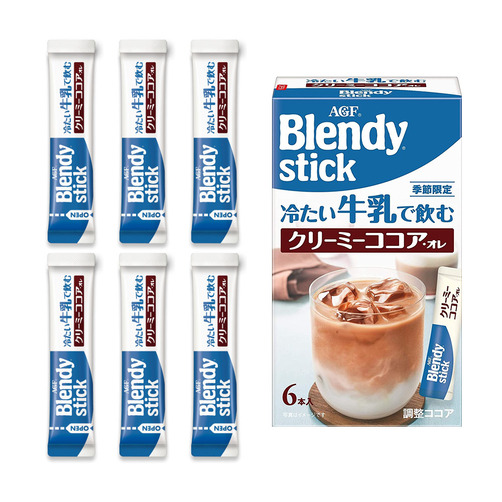 [AGF]  블렌디 스틱 찬 우유로 마시는 크리미 4종 시리즈 각 6박스 세트 - 말차 오레 6개입 × 6박스