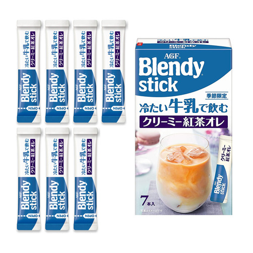 [AGF]  블렌디 스틱 찬 우유로 마시는 크리미 4종 시리즈 각 6박스 세트 - 말차 오레 6개입 × 6박스