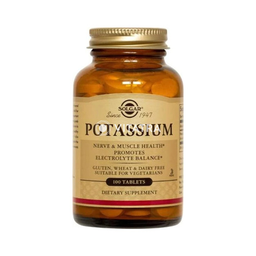 솔가 전해질 균형을 돕는 포타슘, 100 타블렛