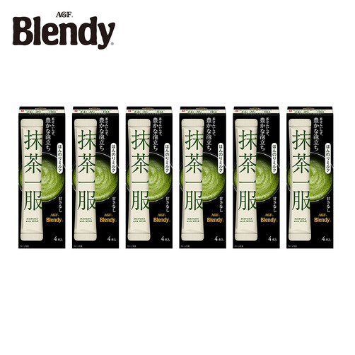 [AGF] blendy 블렌디 말차한잔 2종 4PX6개 세트 - 우유함유