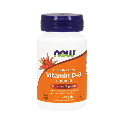 나우푸드 비타민 D-3, 고효능 2000 IU, 120 소프트 젤