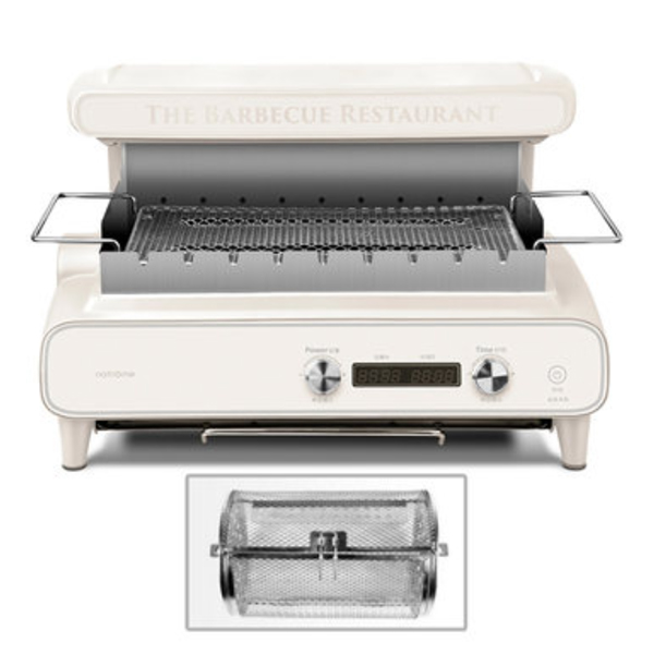 nathome 가정용 멀티 회전식그릴판 회전 꼬치구이 바베큐 NSK12 - 화이트- 고급버전