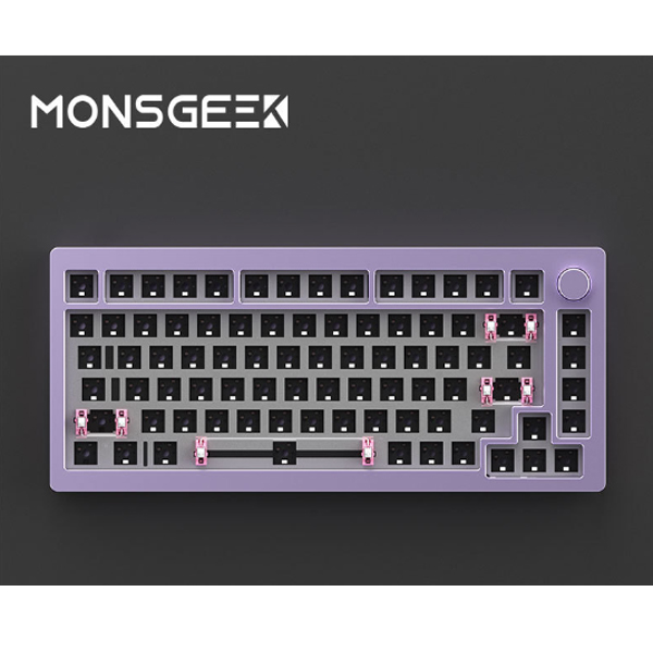 MONSGEEK 기계식 키보드 M1 커스텀 82키 DIY 키보드 Gasket 구조 - 퍼플