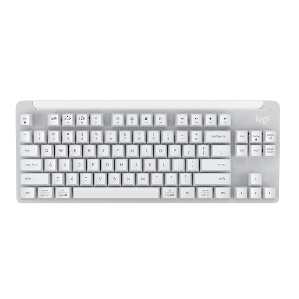 Logitech 로지텍 K855 무선 기계식 키보드 적축키보드 3대 기기 페어링 가능 - 화이트