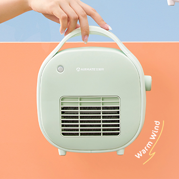 [AIRMATE] 마카롱 컬러 핸드형 hp6-k3 미니 온풍기 에너지 절약 탁상형 온풍기 - 그린