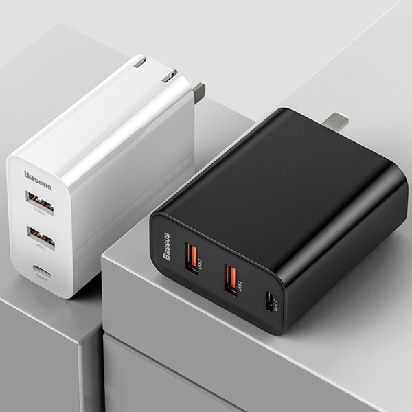 ★무료배송★Baseus GaN 미니 고속 충전기 65W/60w(충전 케이블 무료 증정) - 60W 블랙 - 중국형 콘센트