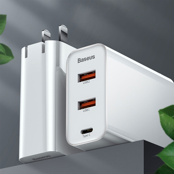 ★무료배송★Baseus GaN 미니 고속 충전기 65W/60w(충전 케이블 무료 증정) - 60W 화이트 - 중국형 콘센트