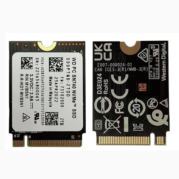 웨스턴디지털 2230 SSD 2TB 스팀덱 SSD 교체 호환 SN740 M2 NVME|2TB 스팀덱 및 윈도우기기 호환 저장장치