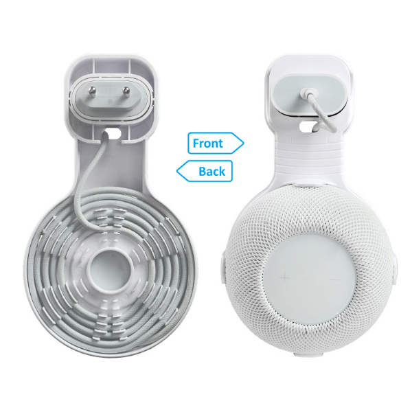 펀치 없는 HomePod mini 홈팟 미니 벽 걸이 애플 스피커  수납 브라켓 - 유럽형 적용버전 - 화이트