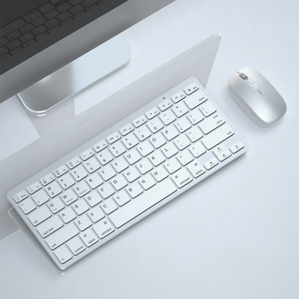 ★무료배송★K3 미니 블루투스 키보드 맥북 아이패드 연결 키보드 macbook  Ipad 블루투스 키보드 - 키보드+마우스세트 화이트