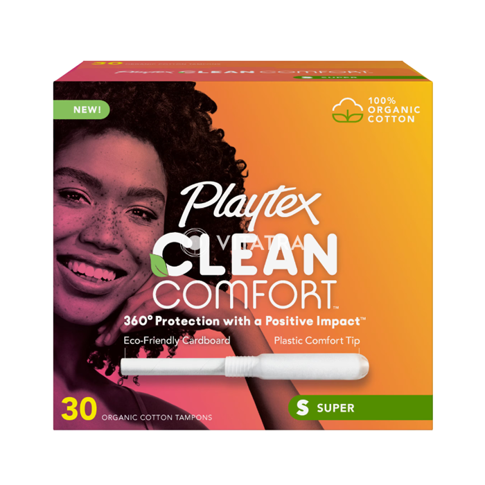 플레이텍스 유기농 클린 컴포트 탐폰 수퍼 사이즈 30개입