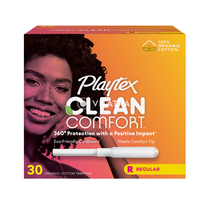 플레이텍스 유기농 클린 컴포트 탐폰 레귤러 사이즈 30개입