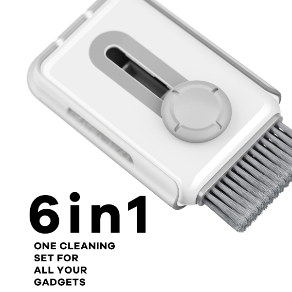 다용도 에어팟 청소 클리너 브러쉬 틈새 먼지 제거 청소 키트 - 화이트