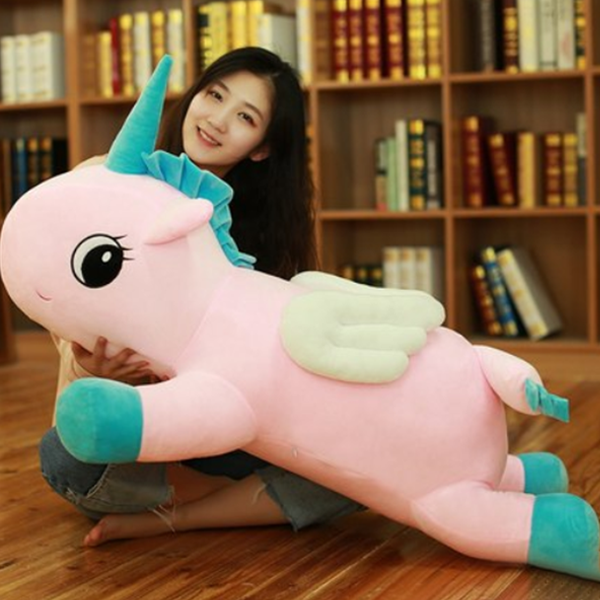 무료배송  유니콘 인형,동물 인형,등받이 인형, 45CM - 핑크