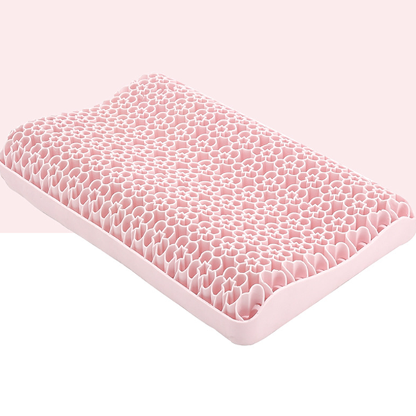 어린이용 키즈용 TPE 기능성 실리콘 베개 경추보호 통기성 좋은 젤리베개 - 핑크