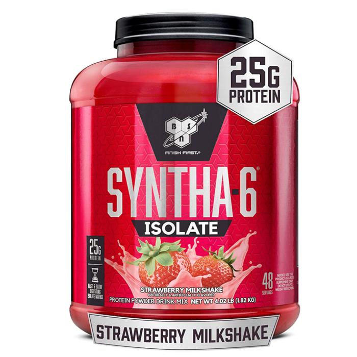 BSN 신타6 아이솔레이트 스트로베리 밀크쉐이크, 1.82 kg(48회 제공)