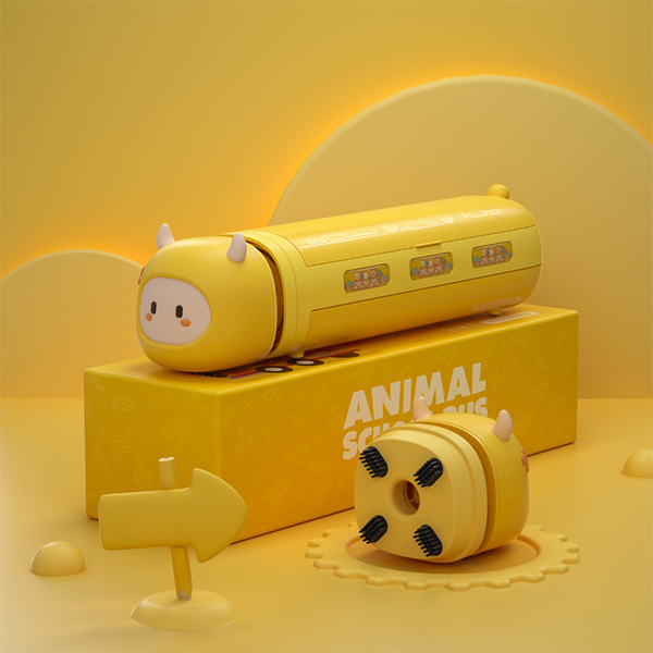 -무료배송- 초등학생 마법 청소기 필통 대용량 캐릭터 필통 초등학생 선물 - 옐로우